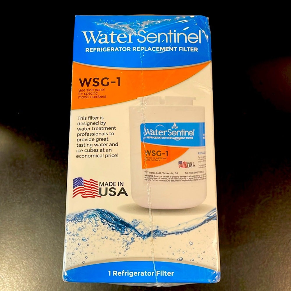 WaterSentinel Refrigerator Replacement Filters WSG-1- NEW In box (2)